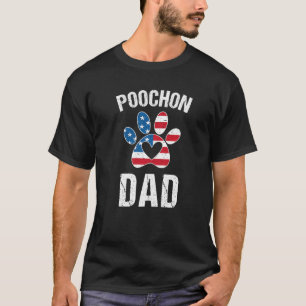 Mannen Poochon papa Poochon Lover Eigenaar Verenig T-shirt