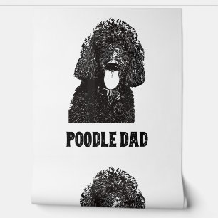 Mannen Poodle Papa - standaardpoelvader Behang