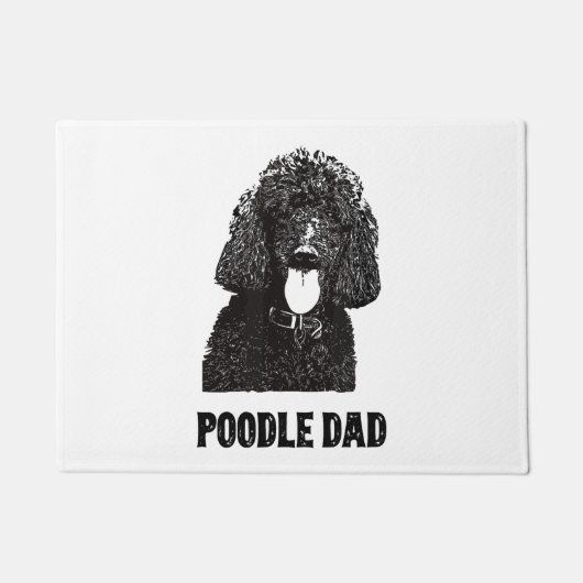 Mannen Poodle Papa - standaardpoelvader Deurmat (Voorkant)