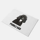 Mannen Poodle Papa - standaardpoelvader Deurmat (Schuin)