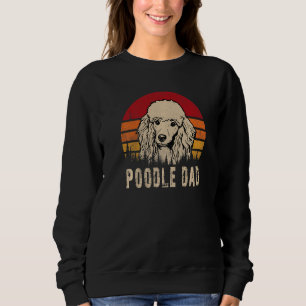 Mannen Poodle Vader Zonsondergang Retro Dier Huisd Trui