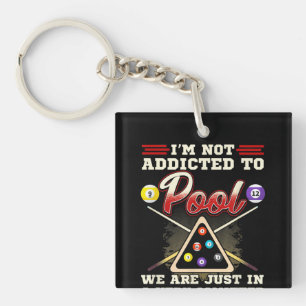 Mannen pool Speler 8 Ball Billiards schietpool Sleutelhanger