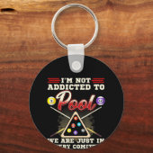 Mannen pool Speler 8 Ball Billiards schietpool Sleutelhanger (Voorkant)