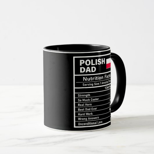 Mannen Poolse pap Nutrition Feit Vaderdag Mok (Voorkant rechts)