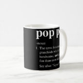 Mannen Pop Pop Definitie Funny Poppop Dictionary Koffiemok (Voorkant rechts)
