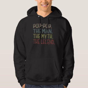 Mannen Pop Pop van kleinkinderen Pop Pop Man Myth Hoodie