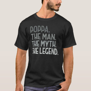 Mannen Poppa Van Kleinkinderen Grappig Poppa Man M T-shirt