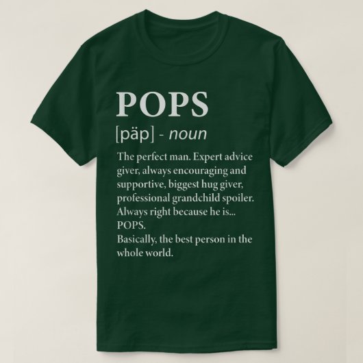 Mannen Poppen Definitie opa Funny Grandfather T-shirt (Design voorkant)