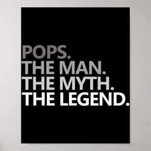 Mannen POPPEN HET MAN DE MYTH DE LEGEND Vaderdag Poster