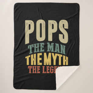 Mannen Poppen Het Man Myth Legend Father Gift Sherpa Deken