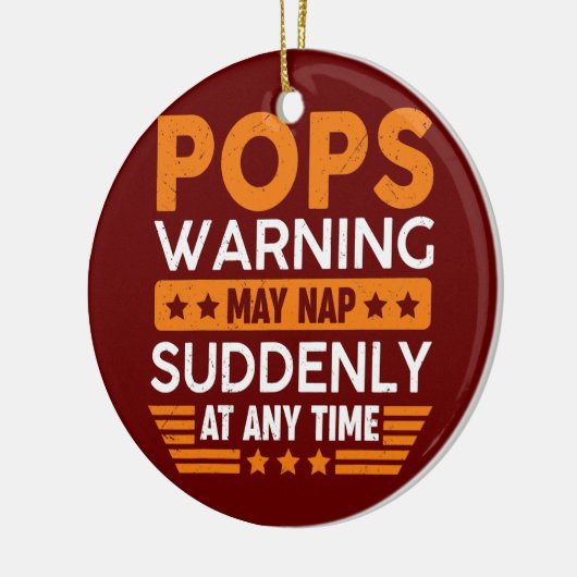 Mannen Poppen Waarschuwing kan plotseling ophouden Keramisch Ornament (Links)