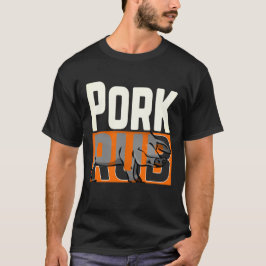 Mannen "Pork Rub" Funny BBQ T-shirt