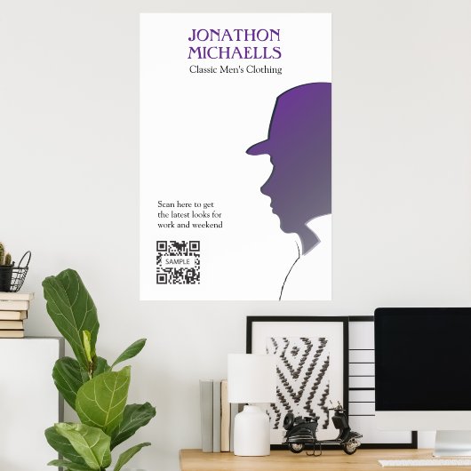 Mannen poster Sjabloon (Thuiskantoor)