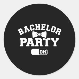 Mannen Praatgroep Nachtmodus Aan Uitvoering Ronde Sticker