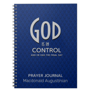 Mannen Prayer Journal GOD IS IN CONTROLE-notebook Notitieboek
