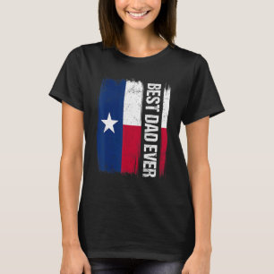 Mannen Pride Beste Papa Texas State Flag T-shirt