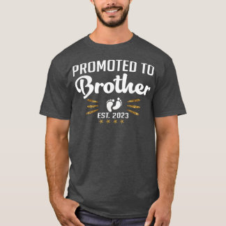 Mannen promoot naar Brother 2023 Funny T-shirt Zwa