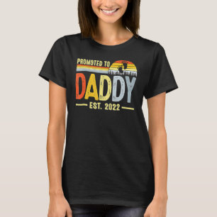 Mannen promoot naar papa 2022 eerste vaderdag t-shirt