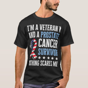Mannen prostaatkanker Overlevingstherapie Veteraan T-shirt