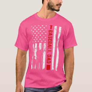 Mannen Proud Baseball, Amerikaanse vlagsport T-shirt