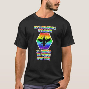 Mannen Proud Gay Boys Pride LGBTQ Gay Bijenteelt R T-shirt