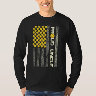 Mannen Proud oom American Flag Softball Sport Patr T-shirt