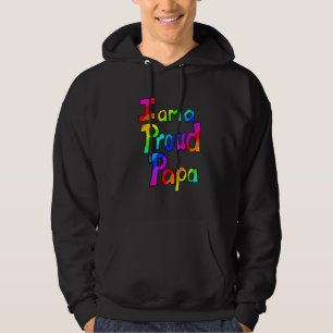 Mannen Proud Papa Vader Regenboog Hoodie