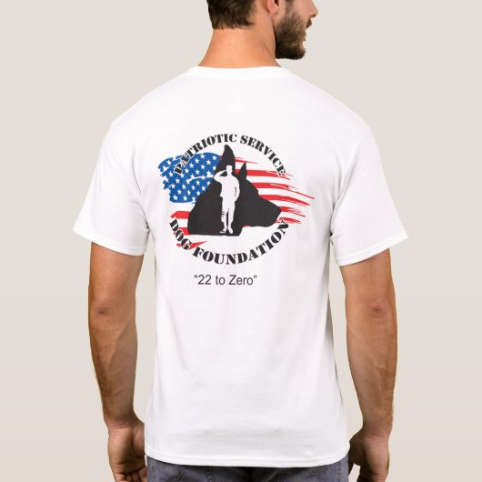 Mannen PSDF - Licht gekleurd T-shirt (Achterkant)