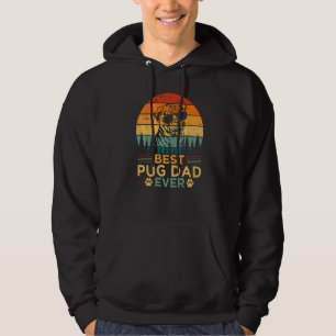 Mannen Pug Dog  Beste Pug Papa Vaderdag Hoodie