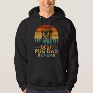 Mannen Pug Dog  Beste Pug Papa Vaderdag Hoodie