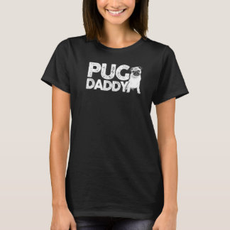 Mannen Pug Papa Pug Puppy Eigenaar Grafisch T-shir T-shirt