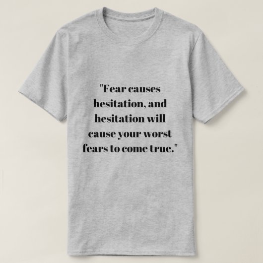 Mannen punt Break angst veroorzaakt aarzeling T-sh T-shirt (Design voorkant)