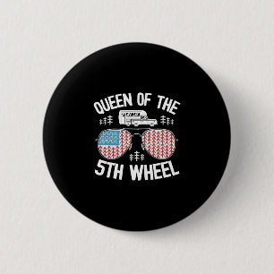 Mannen queen of the 5th wheel camper amerikaanse v ronde button 5,7 cm