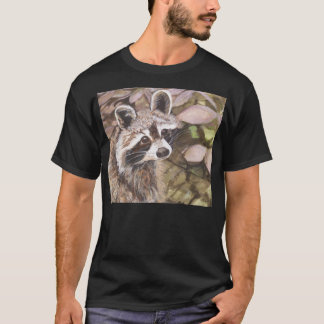 Mannen Raccoon Basic Dark T-Shirt