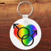 Mannen Rainbow Pride Sleutelhanger (Voorkant)