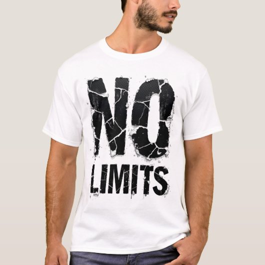 Mannen Raster No Limit Retro T-shirt (Voorkant)