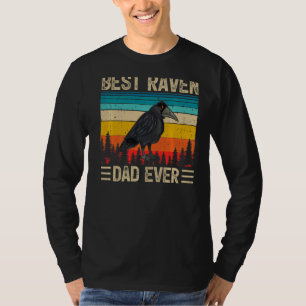 Mannen Raven Bird Beste Raven Pap Ooit Fathe T-shirt
