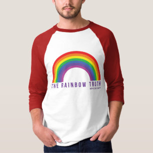 Mannen Red B-ball Shirt Rainbow Truth