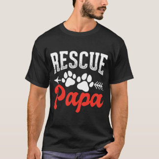 Mannen redding Papa-Hondenliefhebber huisdieren ei T-shirt