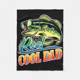 Mannen Reel Cool Dad Fisherman Funny Gevist Fleece Deken