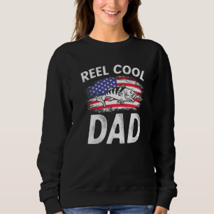 Mannen Reel Cool Dad Vist vaderdag Amerikaanse Fl Trui