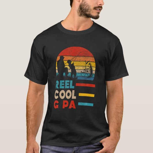 Mannen Reel Cool G PA Fisherman Papa Vader Dag Gif T-shirt (Voorkant)