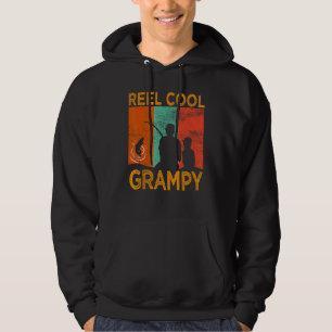 Mannen Reel Cool Grampy Vist papa  Oma Hoodie
