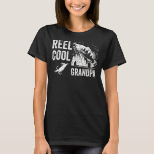 Mannen Reel Cool Grandpa Vist Funny Fathers Day T-shirt
