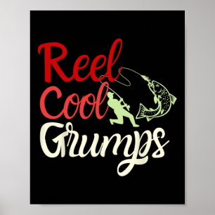 Mannen Reel Cool Grumps  Funny Vist vader Poster