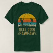 Mannen Reel Cool Pawpaw Vist Shirten, Fun Fathers T-shirt (Design voorkant)