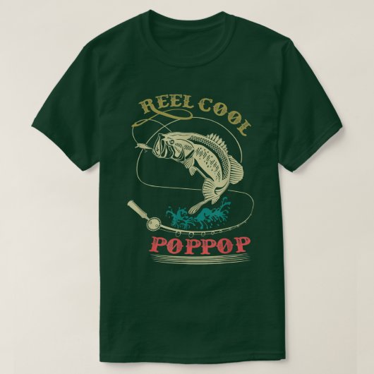 Mannen Reel Cool Pop Vist Funny Fisherman Fa T-shirt (Design voorkant)