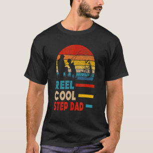 Mannen Reel Cool Step Dad Vader Papper Dag T-shirt