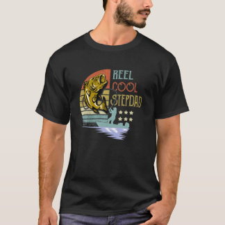 Mannen Reel Cool Stepdad Fisherman Stepdad vaders  T-shirt