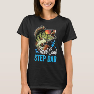 Mannen Reel Cool Stiefvader Visser Vader Vaderdag T-shirt